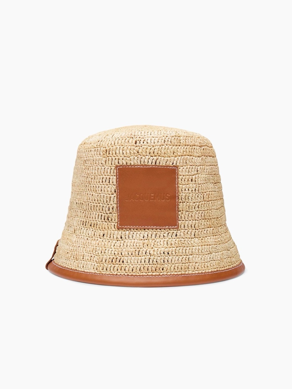 Jacquemus
Le Bob Soli Raffia & Leather Bucket Hat
